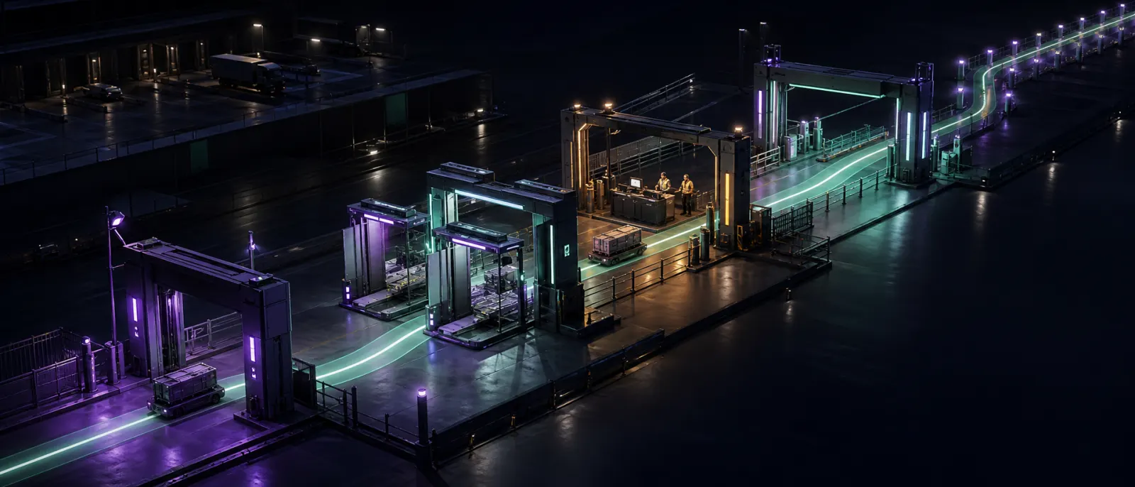 A shipment route passing through four controlled evidence gates